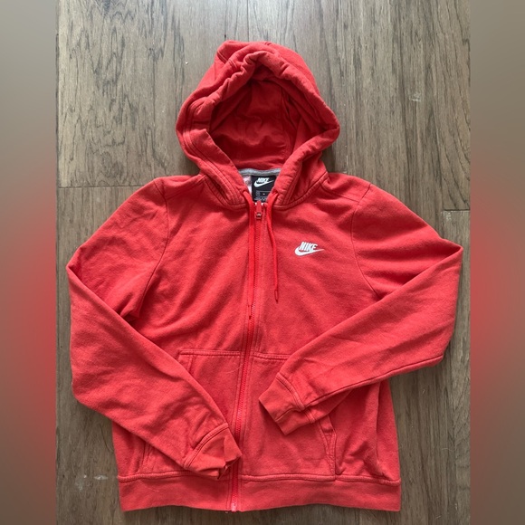 Nike Vibrant Red Full-Zip Hoodie - Picture 1 of 2